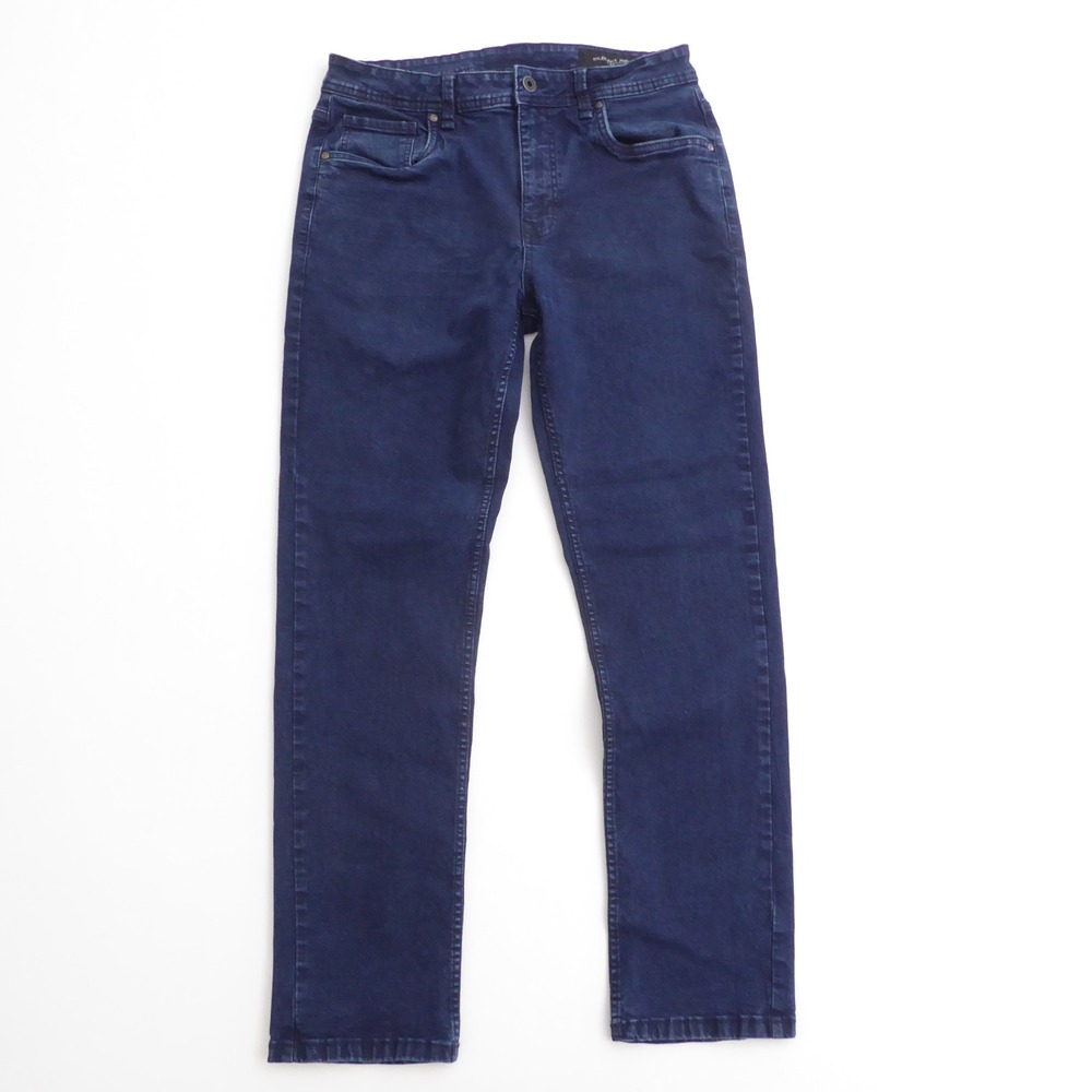 The Perfect Jean Mens Slim Thick Jeans Dark Blue Stretch 34x32 (32x30 Measured)